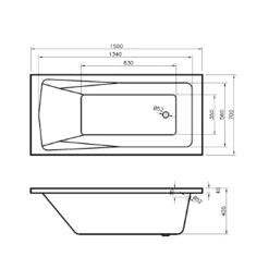 Emily Compact Bathroom Suite with Rimless Toilet & Space Saving Bath