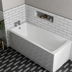 Emily Complete Bathroom Suite with Shower Bath & Rimless Toilet