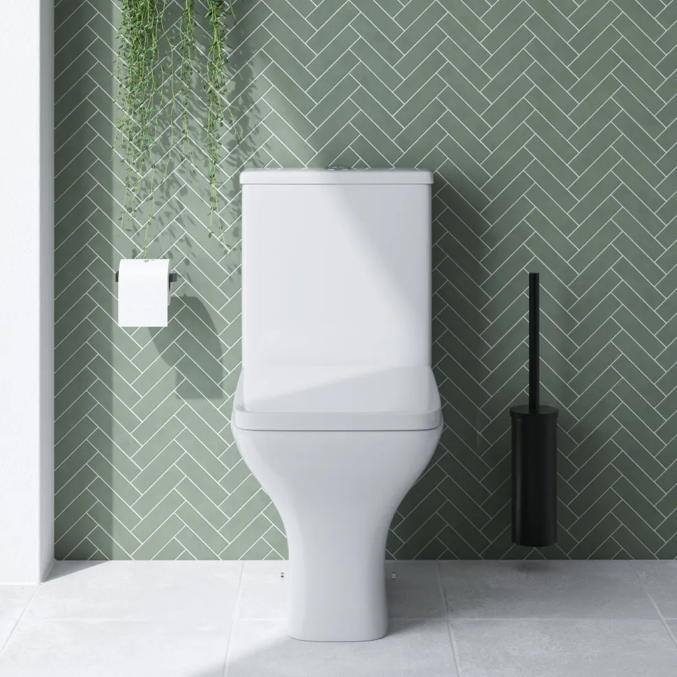 Emily Complete Bathroom Suite with Shower Bath & Rimless Toilet