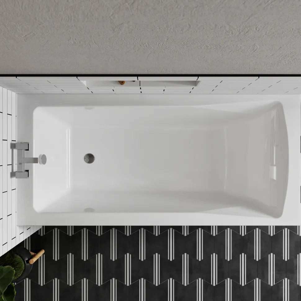 Emily Complete Bathroom Suite with Shower Bath & Rimless Toilet