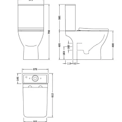 Emily Complete Bathroom Suite with Reinforced Bath & Rimless Toilet