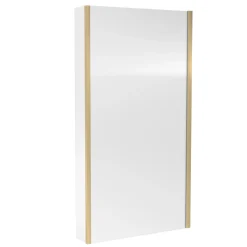 Emily Complete Brushed Brass Bathroom Suite with 1700mm L Shaped Shower Bath & Rimless Toilet