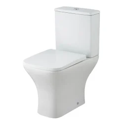 Emily Complete Brushed Brass Bathroom Suite with 1700mm L Shaped Shower Bath & Rimless Toilet