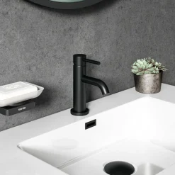 Emily Complete Matt Black Bathroom Suite with 1700mm L Shaped Shower Bath & Rimless Toilet
