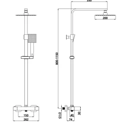 Emily Complete Modern Bathroom Suite with 1700mm L Shaped Shower Bath & Rimless Toilet