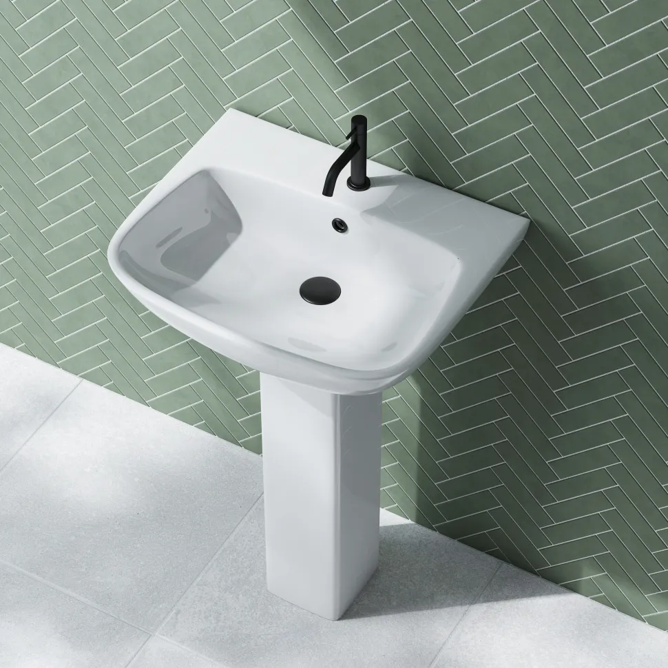 Emily Complete Modern Bathroom Suite with 1700mm L Shaped Shower Bath & Rimless Toilet