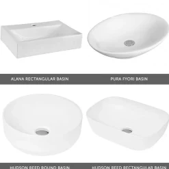Emily Gloss White Wall Mounted 1 Drawer Vanity Unit and Countertop with Matt Black Handle