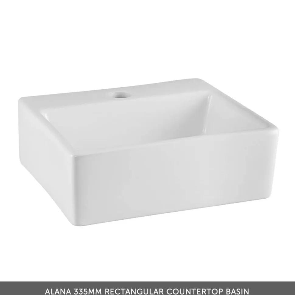 Emily Gloss White Wall Mounted 1 Drawer Vanity Unit and Countertop with Matt Black Handle