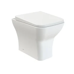 Emily Matt Black L Shaped Shower Bath Suite with Rimless Back to Wall Toilet & 1700mm Bath