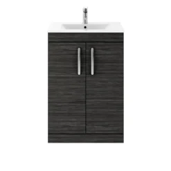 Emily 1100mm Combination Bathroom Toilet & 2 Door Sink Unit - Hacienda Black