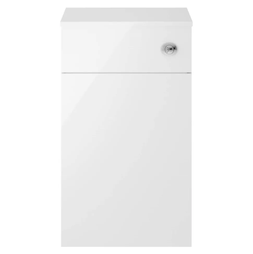 Emily 1000mm Combination Bathroom Toilet & 2 Door Sink Unit - Gloss White