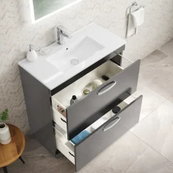 Emily 800mm Floorstanding 2 Drawer Vanity Unit & Basin Options