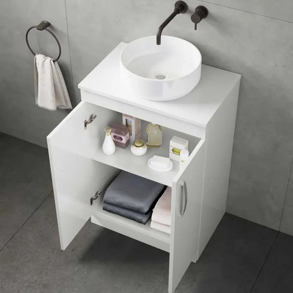 Emily 600mm Floorstanding Vanity Unit & Basin Options