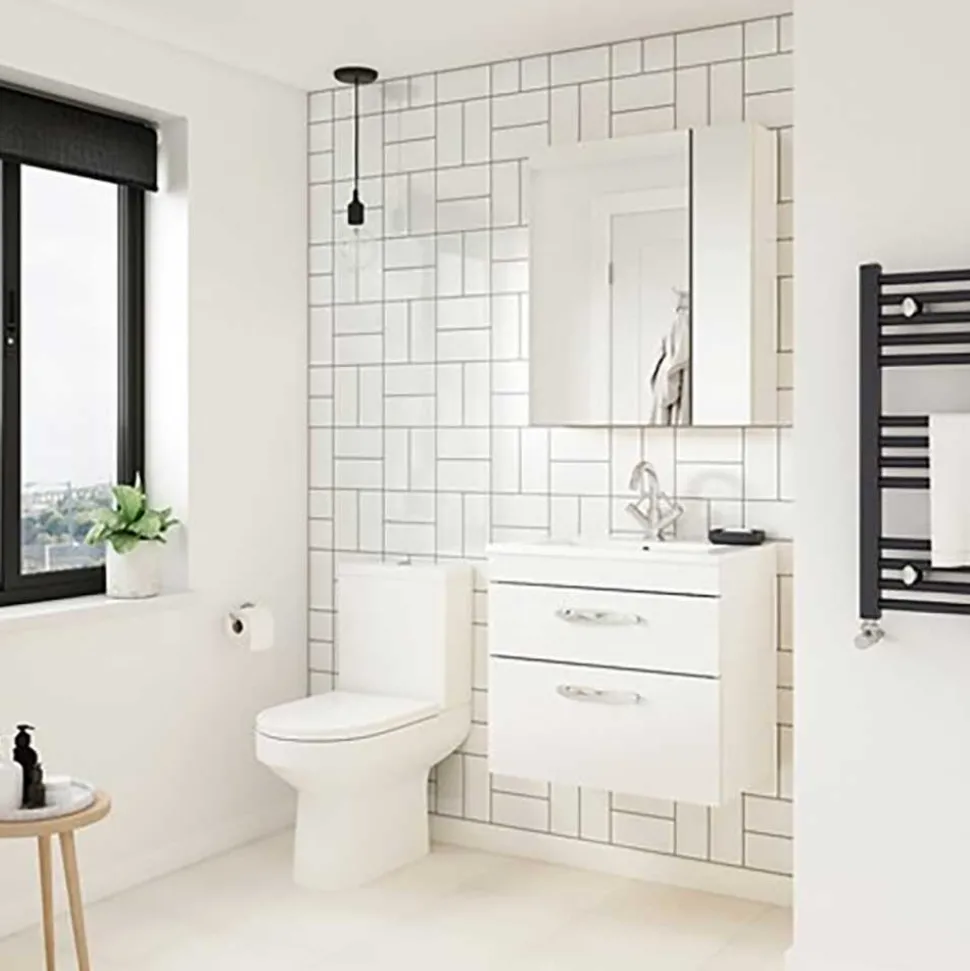 Emily 600mm Mirror Cabinet with Offset Door