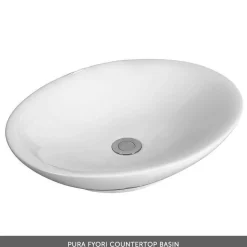 Emily 600mm Wall Mounted 1 Drawer Vanity Unit and Countertop