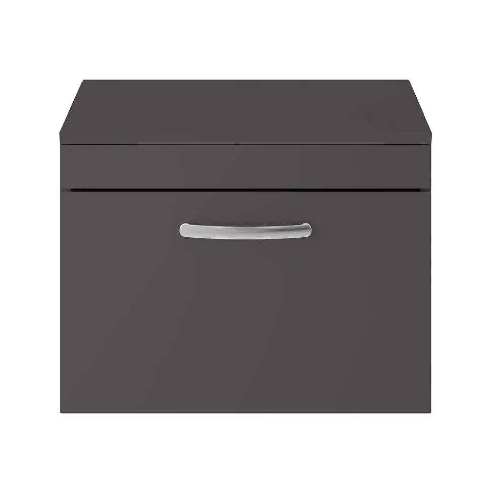 Emily 600mm Wall Mounted 1 Drawer Vanity Unit and Countertop