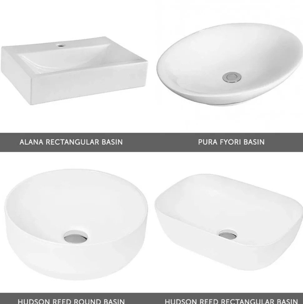 Emily 600mm Wall Mounted 1 Drawer Vanity Unit and Countertop