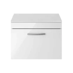 Emily 600mm Wall Mounted 1 Drawer Vanity Unit and Countertop