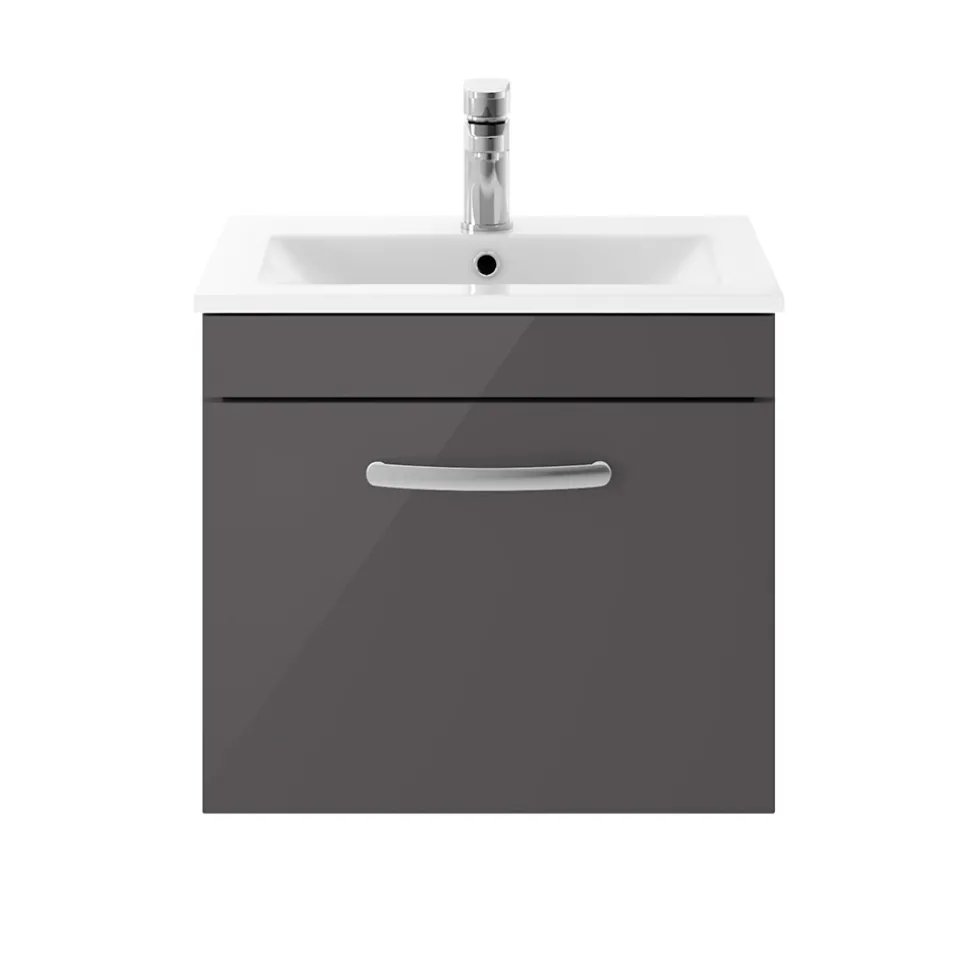Emily 500mm Wall Mounted 1 Drawer Vanity Unit & Basin Options