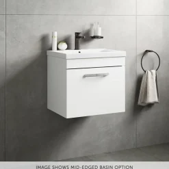 Emily 500mm Wall Mounted 1 Drawer Vanity Unit & Basin Options