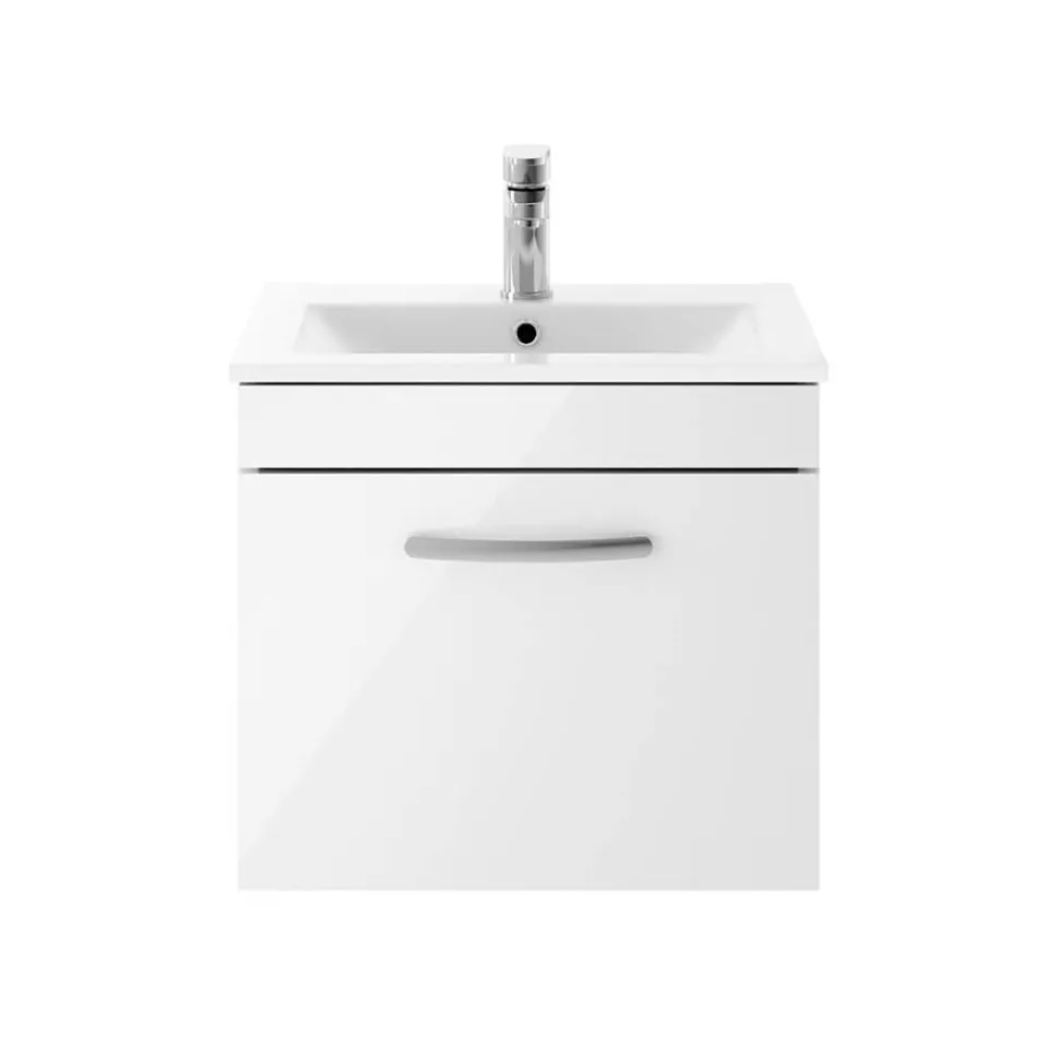 Emily 500mm Wall Mounted 1 Drawer Vanity Unit & Basin Options