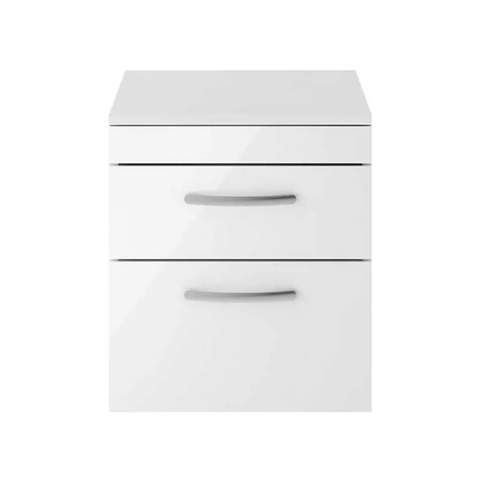 Emily 500mm Wall Mounted 2 Drawer Vanity Unit and Countertop