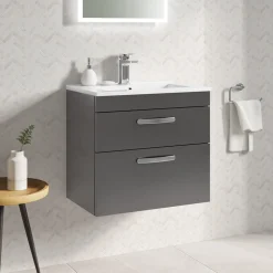 Emily 600mm Wall Mounted 2 Drawer Vanity Unit & Basin Options