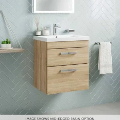 Emily 500mm Wall Mounted 2 Drawer Vanity Unit & Basin Options