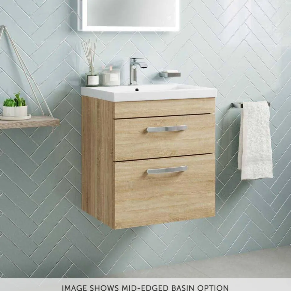 Emily 500mm Wall Mounted 2 Drawer Vanity Unit & Basin Options