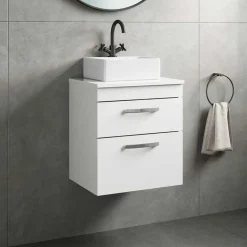 Emily 500mm Wall Mounted 2 Drawer Vanity Unit & Basin Options