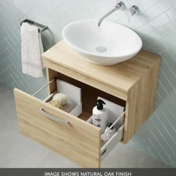 Emily 600mm Wall Mounted 1 Drawer Vanity Unit & Basin Options