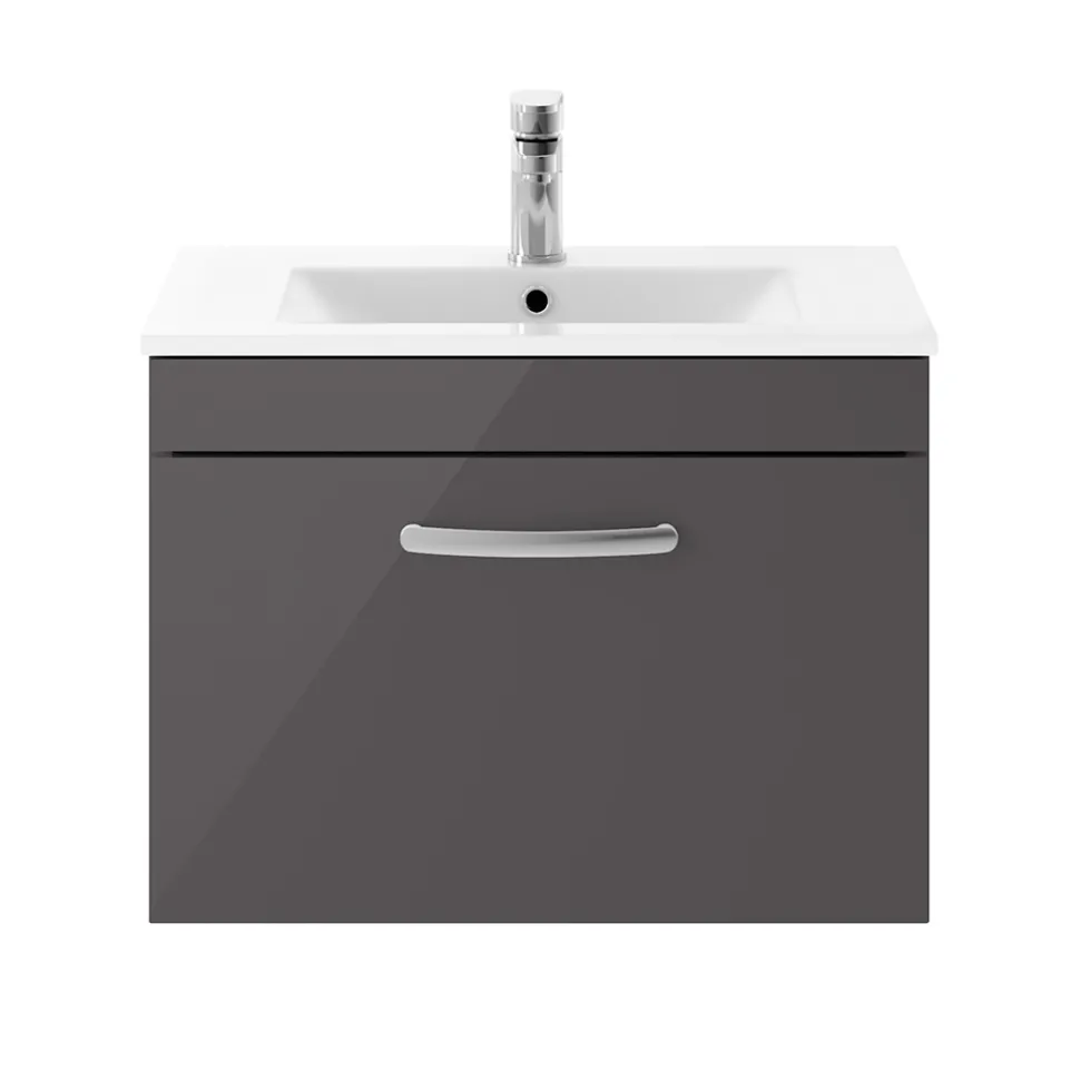 Emily 600mm Wall Mounted 1 Drawer Vanity Unit & Basin Options
