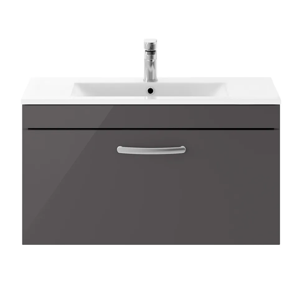 Emily 800mm Wall Mounted 1 Drawer Vanity Unit & Basin Options