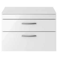 Emily 800mm Wall Mounted 2 Drawer Vanity Unit and Countertop