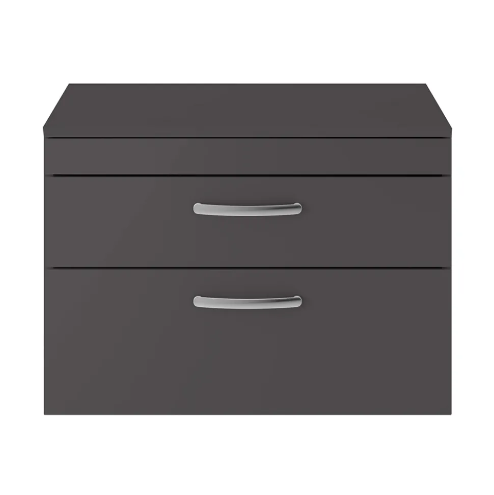Emily 800mm Wall Mounted 2 Drawer Vanity Unit and Countertop