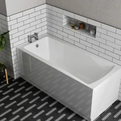 Emily Modern Bathroom Suite with Rimless Toilet & Front Bath Panel