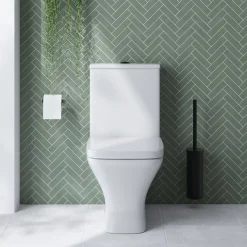 Emily Rimless Back to Wall Close Coupled Toilet & Soft Close Seat