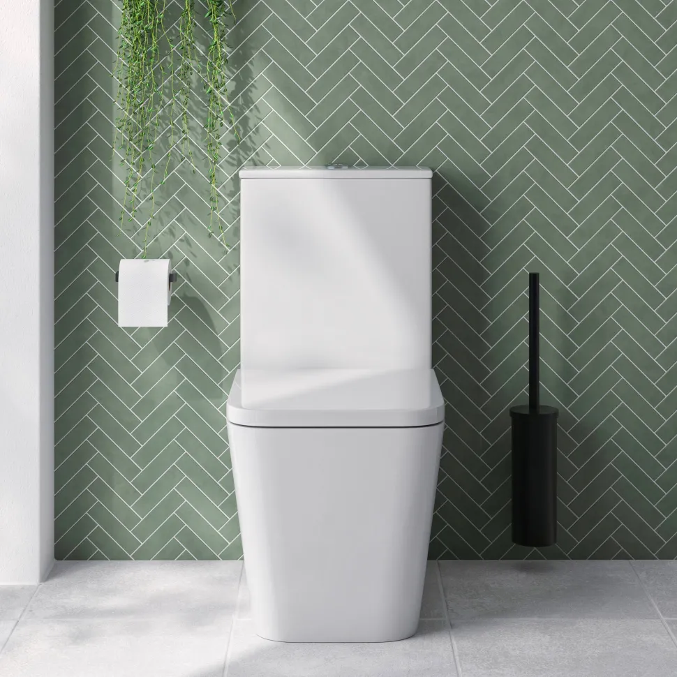 Emily Rimless Back to Wall Close-Coupled Toilet & Soft Close Seat