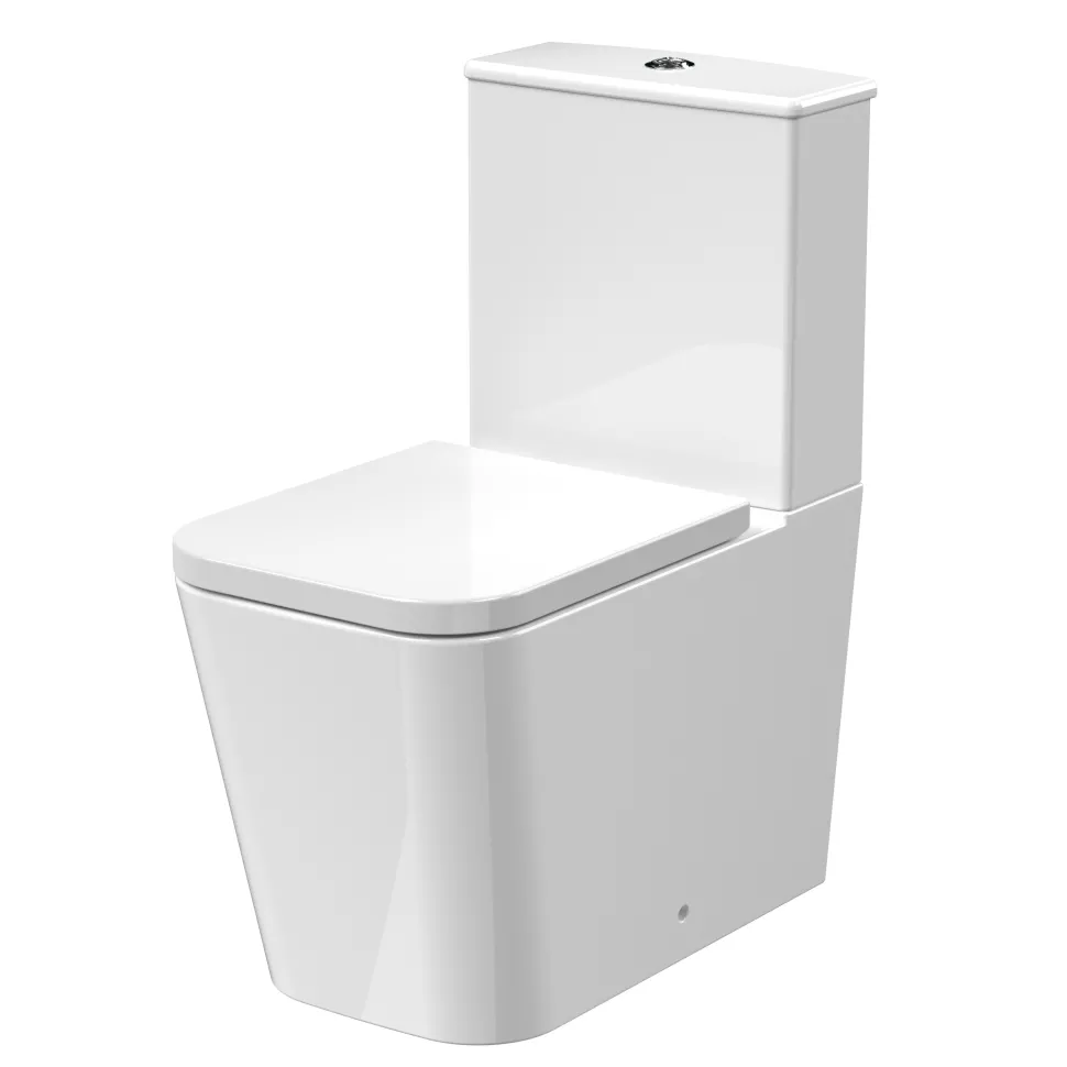 Emily Rimless Back to Wall Close-Coupled Toilet & Soft Close Seat