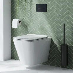 Emily Rimless Short Projection Wall Hung Toilet & Slimline Soft Close Seat