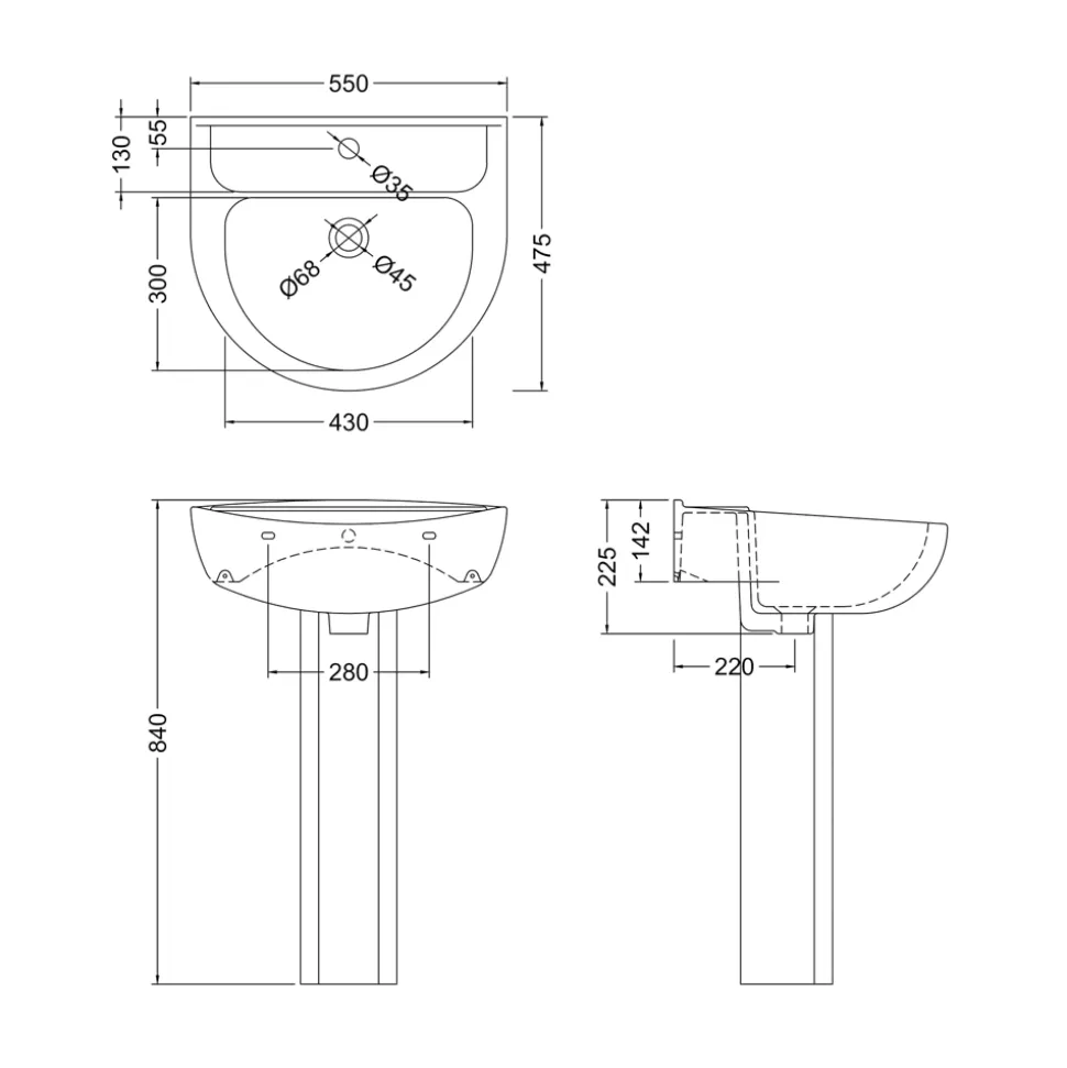 Emma 3 Piece Bathroom Suite