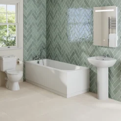 Emma 3 Piece Bathroom Suite with Front Bath Panel