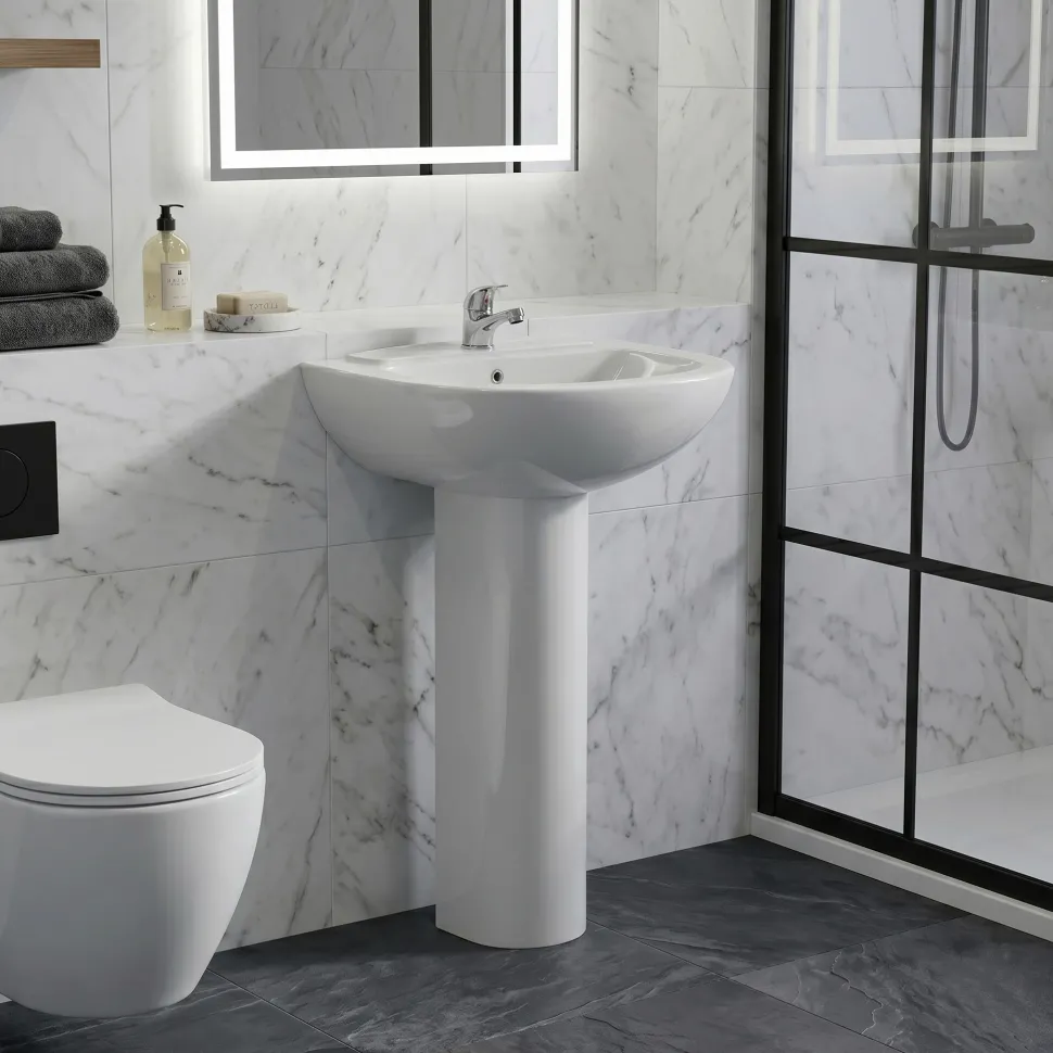 Emma 3 Piece Bathroom Suite with Front Bath Panel