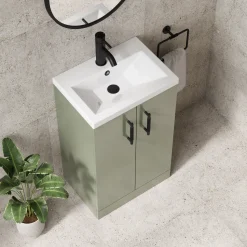 Erin Compact 500mm Floorstanding Cloakroom Vanity Unit & Basin