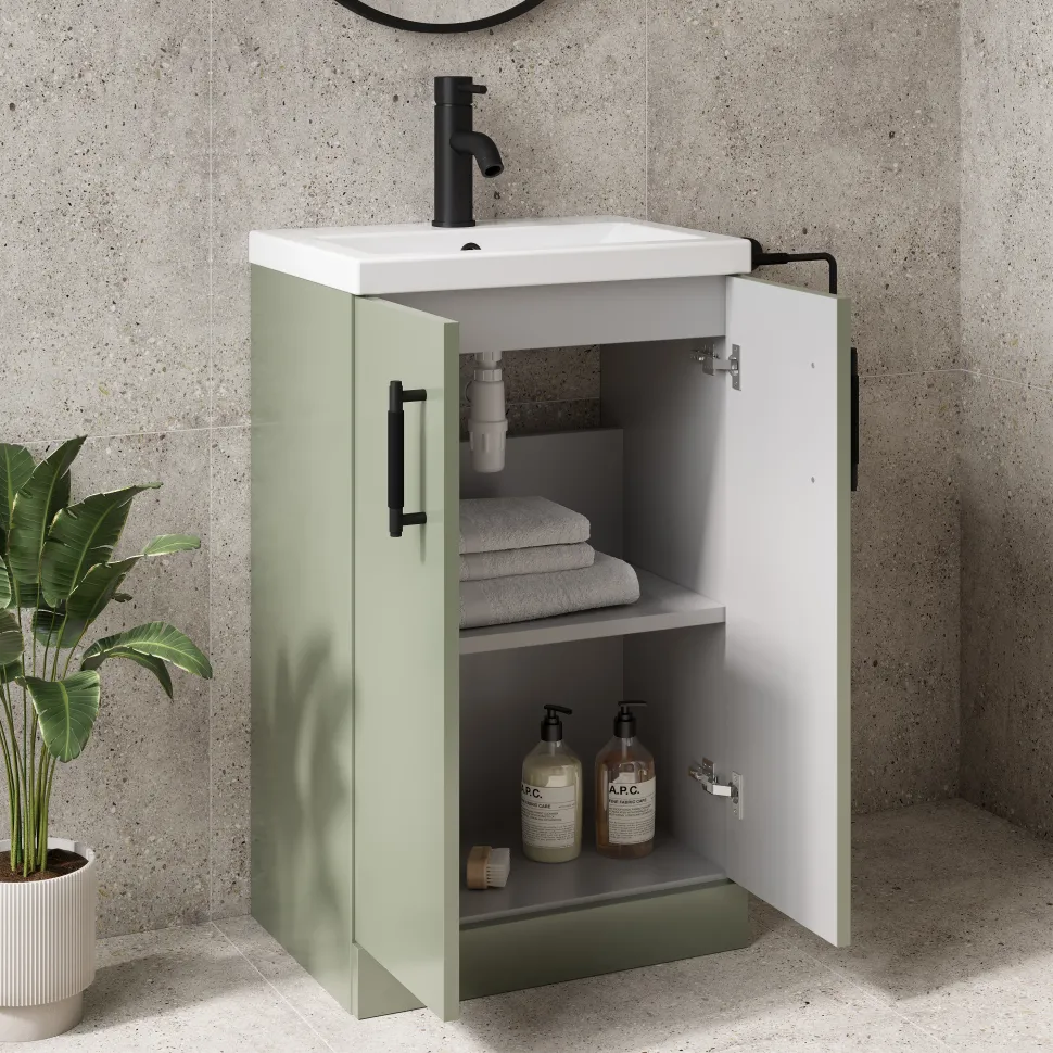Erin Compact 500mm Floorstanding Cloakroom Vanity Unit & Basin