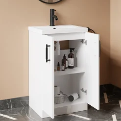 Erin Complete Bathroom Suite with 1700mm L Shaped Shower Bath & Rimless Toilet