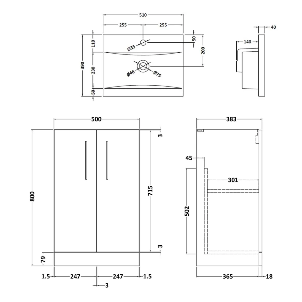 Erin Complete Modern Bathroom Suite with 1700mm Shower Bath & Rimless Toilet