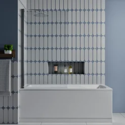 Erin Complete Modern Bathroom Suite with 1700mm Shower Bath & Rimless Toilet