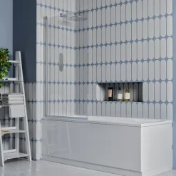 Erin Complete Modern Bathroom Suite with 1700mm Shower Bath & Rimless Toilet