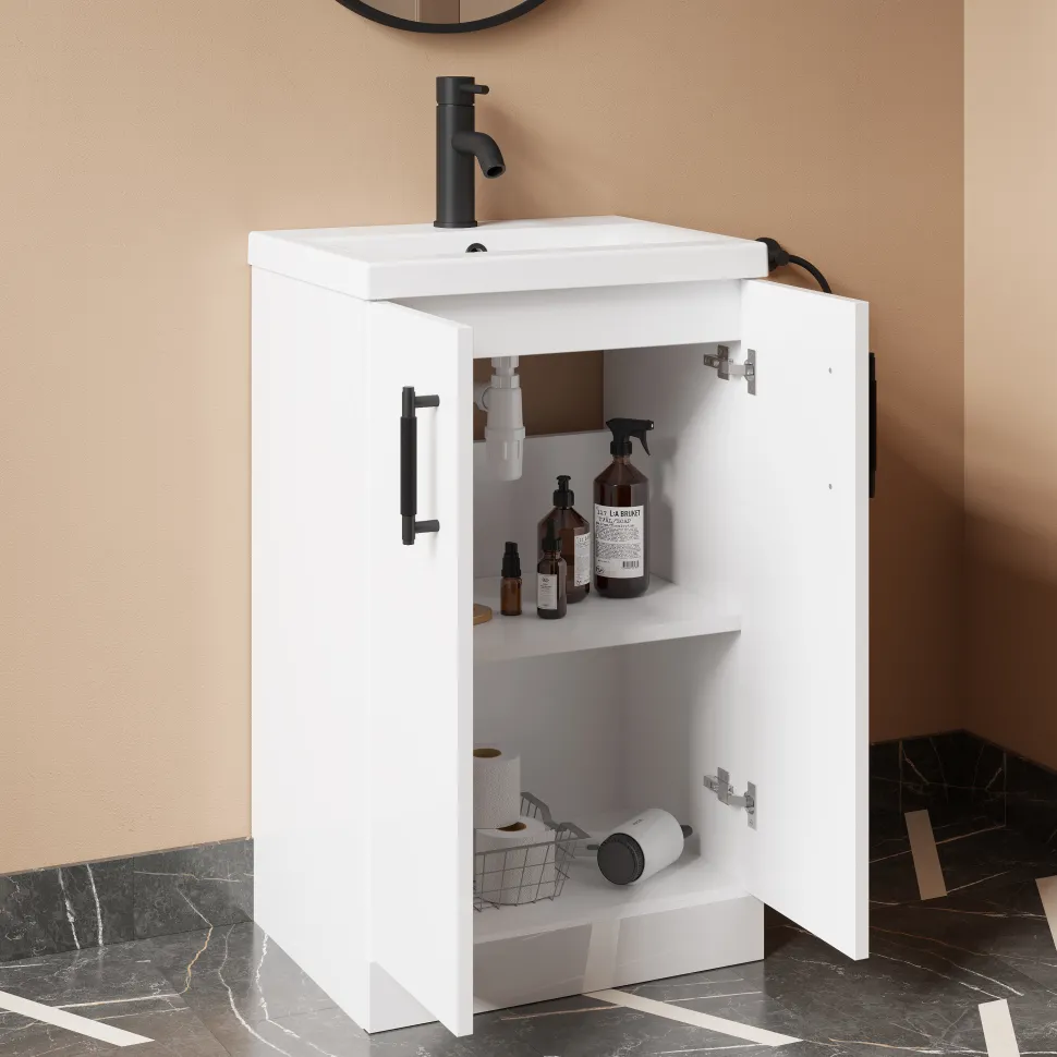 Erin Complete Modern Bathroom Suite with 1700mm Shower Bath & Rimless Toilet